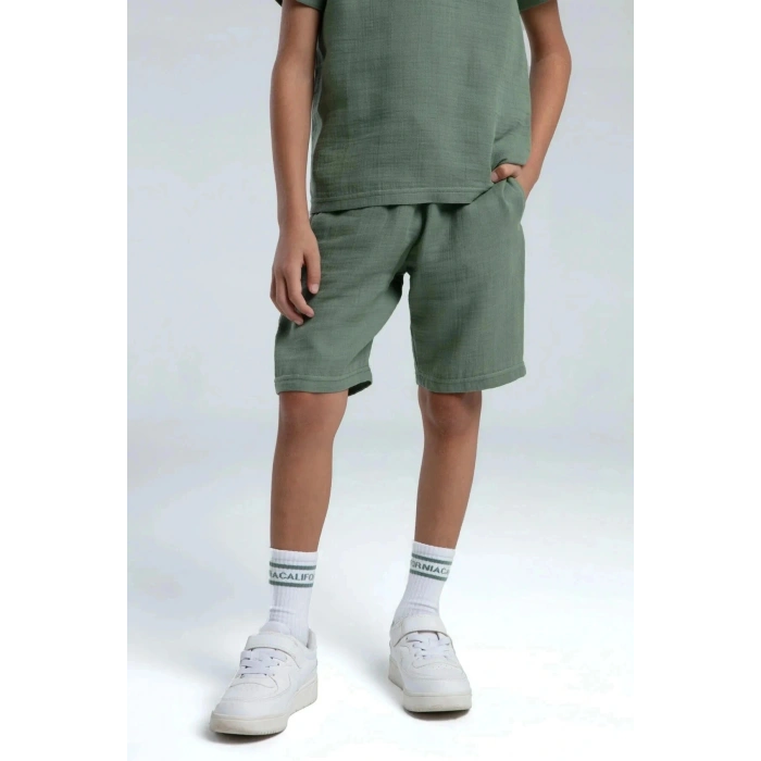 ERKEK ÇOCUK BERMUDA TAKIM - HAKİ