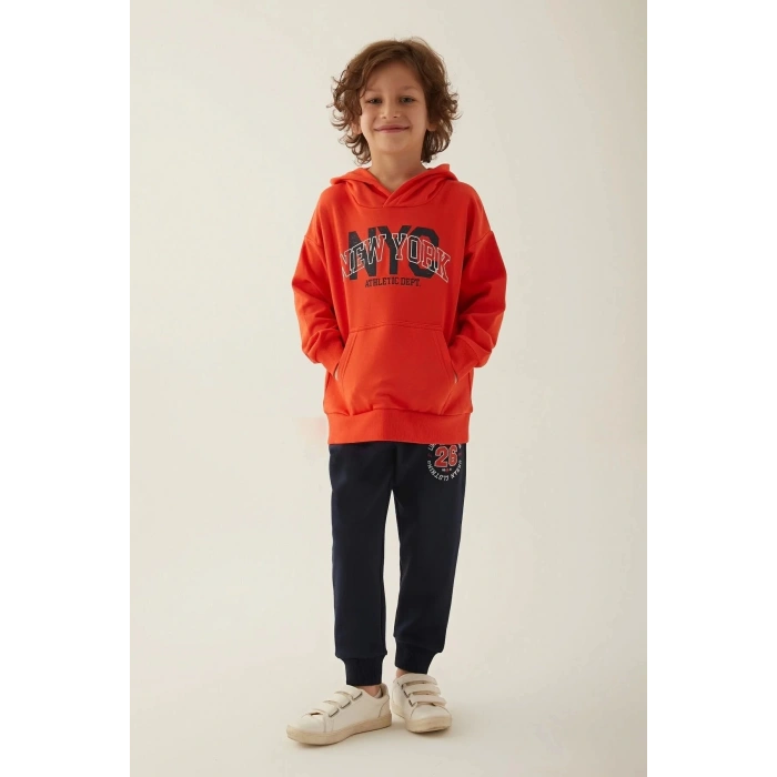 ERKEK ÇOCUK EŞOFMAN TAKIM - NAR ÇİÇEĞİ