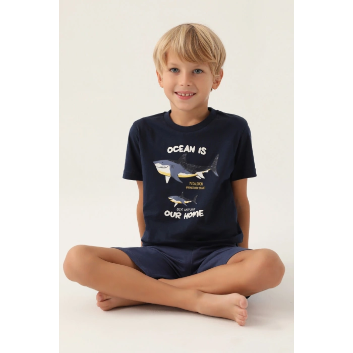 ARNETTA BABA OĞUL BERMUDA TAKIM - LACİVERT