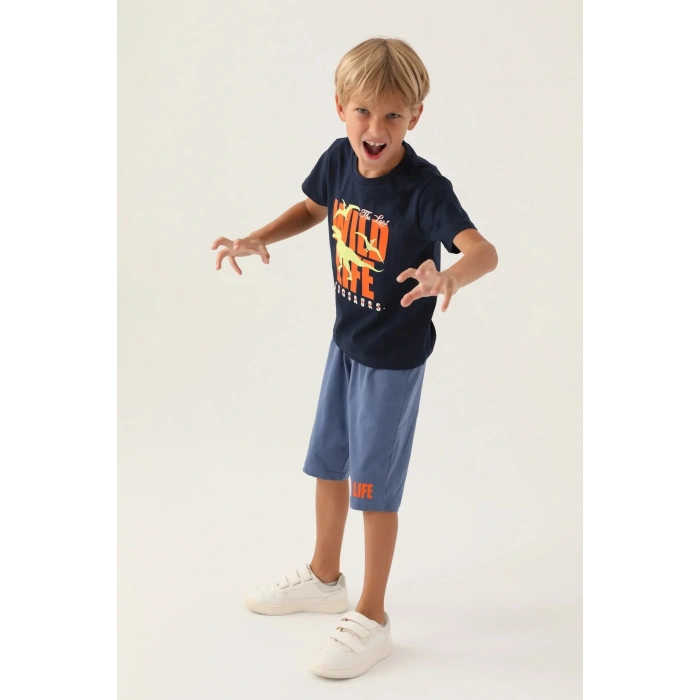 ERKEK ÇOCUK KAPRİ TAKIM - LACİVERT