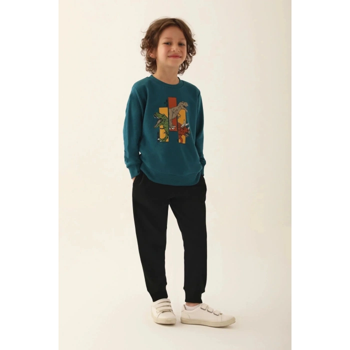 ERKEK ÇOCUK EŞOFMAN TAKIM - ÖRDEK YEŞİLİ