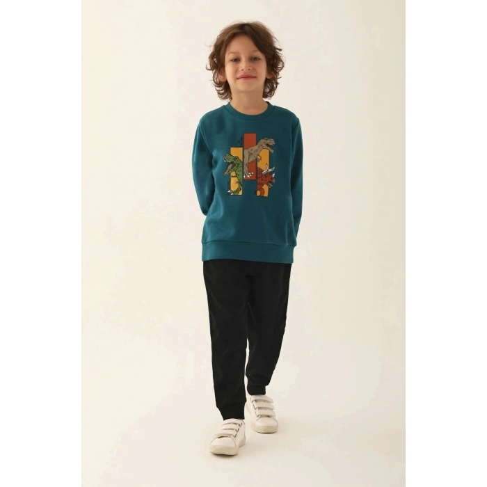 ERKEK ÇOCUK EŞOFMAN TAKIM - ÖRDEK YEŞİLİ