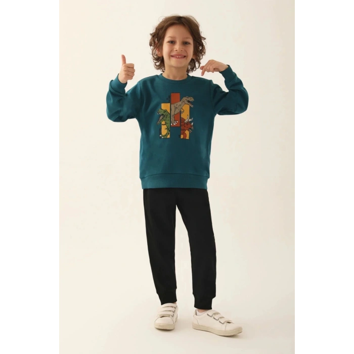 ERKEK ÇOCUK EŞOFMAN TAKIM - ÖRDEK YEŞİLİ