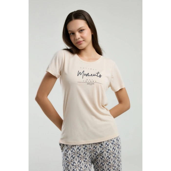 KADIN KAPRİ TAKIM - AÇIK BEJ