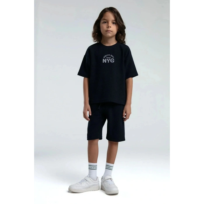 ERKEK ÇOCUK BERMUDA TAKIM - LACİVERT