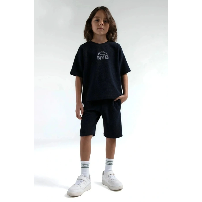 ERKEK ÇOCUK BERMUDA TAKIM - LACİVERT