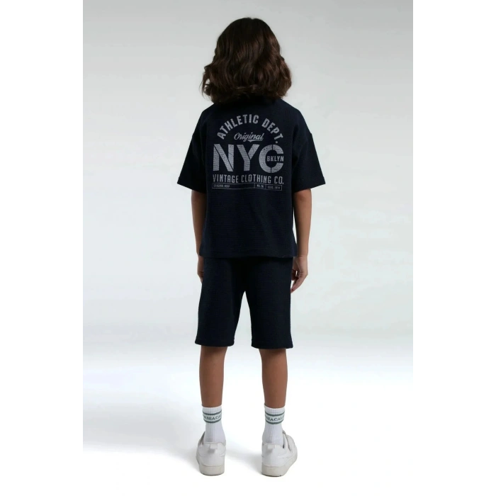 ERKEK ÇOCUK BERMUDA TAKIM - LACİVERT