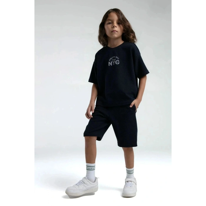 ERKEK ÇOCUK BERMUDA TAKIM - LACİVERT