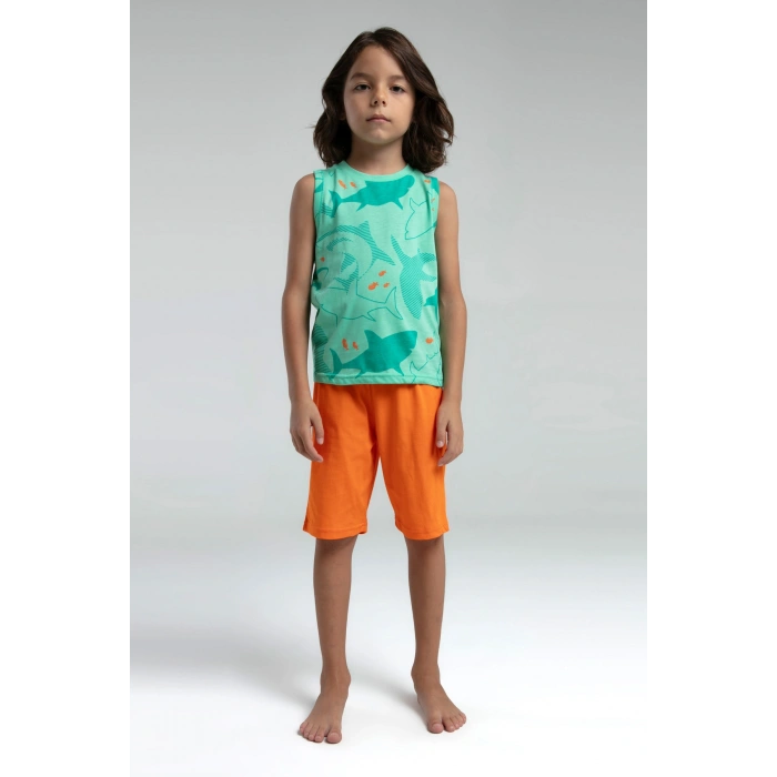 ERKEK ÇOCUK BERMUDA TAKIM - BAMBU