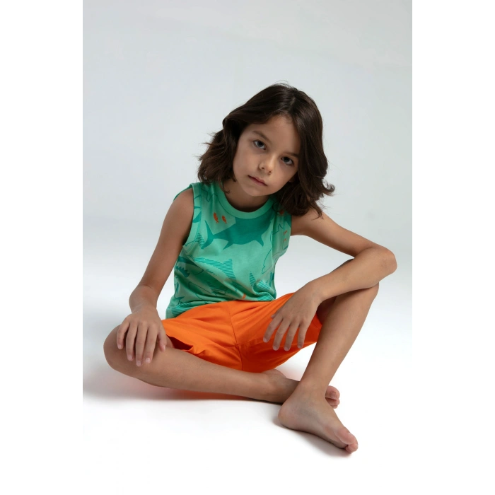 ERKEK ÇOCUK BERMUDA TAKIM - BAMBU