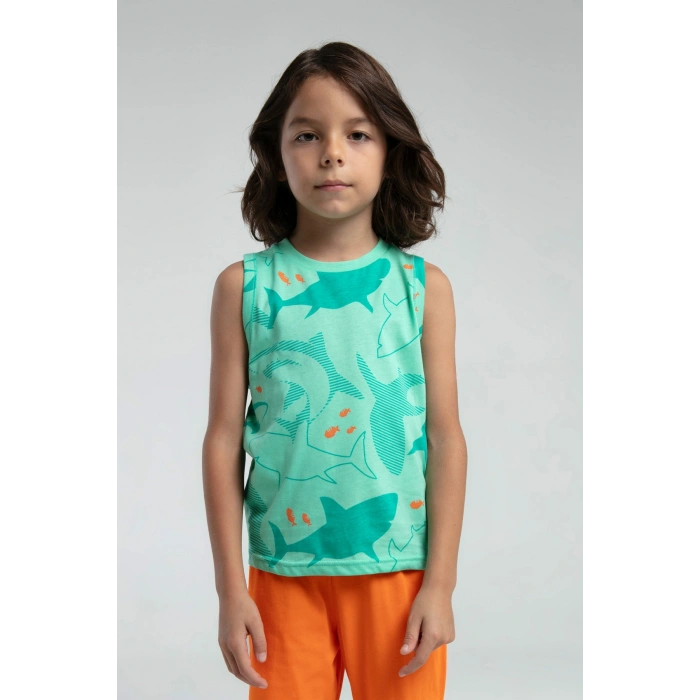 ERKEK ÇOCUK BERMUDA TAKIM - BAMBU