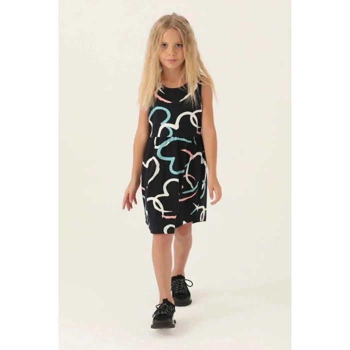 KIZ ÇOCUK ELBİSE - SİYAH