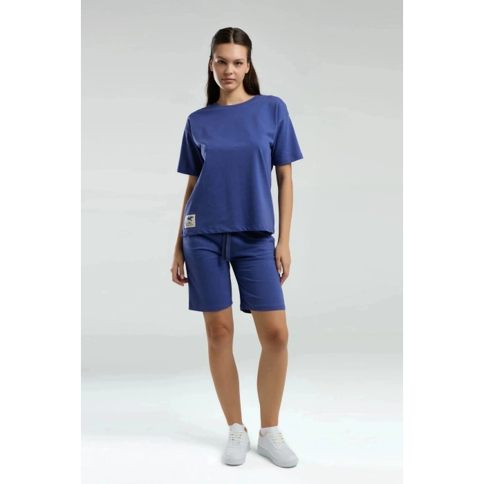 ANNE KIZ BERMUDA TAKIM - KOYU İNDİGO