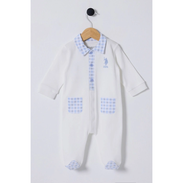 U.S POLO ASSN ERKEK BEBEK PATİKLİ TULUM - Beyaz
