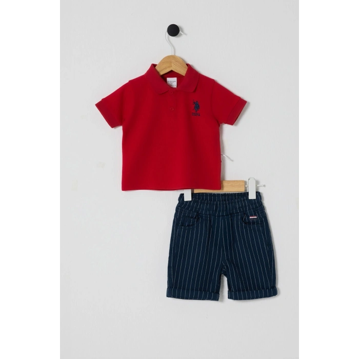 U.S.POLO ERKEK BEBEK 2Lİ T-SHIRT TAKIM - KIRMIZI