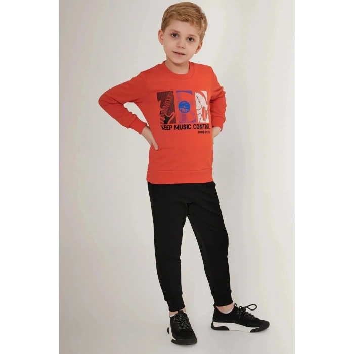 ERKEK ÇOCUK EŞOFMAN TAKIM - NAR ÇİÇEĞİ