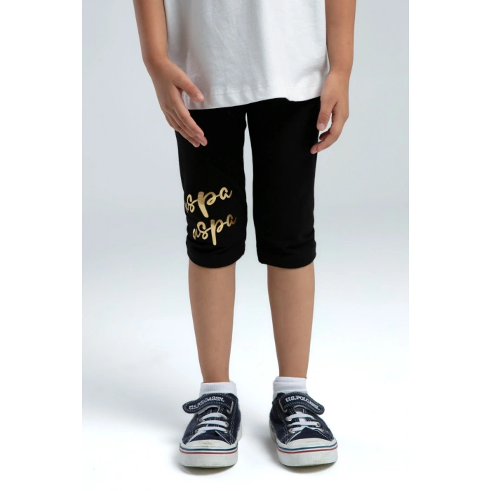 KIZ GARSON KAPRİ TAYT TAKIM - Beyaz