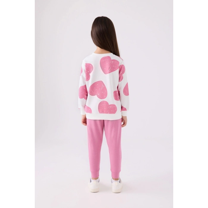 KIZ ÇOCUK EŞOFMAN TAKIM - BEYAZ