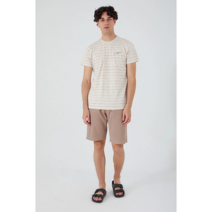 ARNETTA ERKEK BERMUDA TAKIM - BEJ