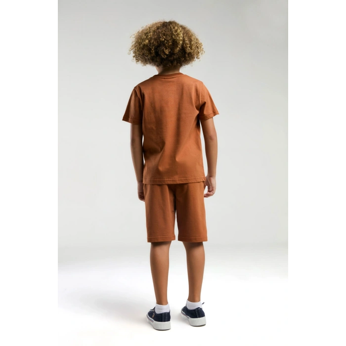 ERKEK ÇOCUK BERMUDA TAKIM - AÇIK KAHVE