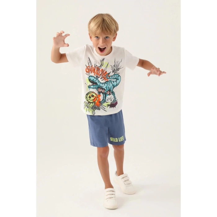 ERKEK ÇOCUK BERMUDA TAKIM - BEYAZ