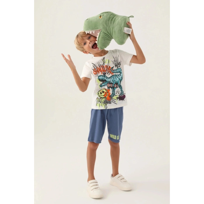 ERKEK ÇOCUK BERMUDA TAKIM - BEYAZ