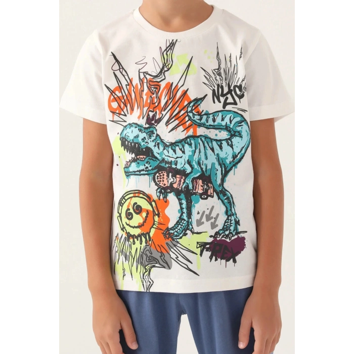 ERKEK ÇOCUK BERMUDA TAKIM - BEYAZ