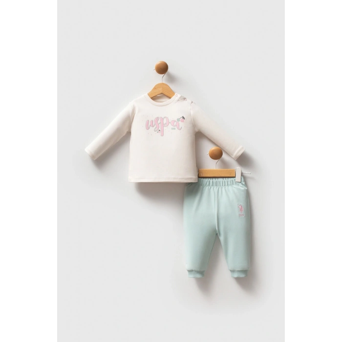 U.S.POLO ASSN KIZ BEBEK 3LÜ TAKIM - EKRU