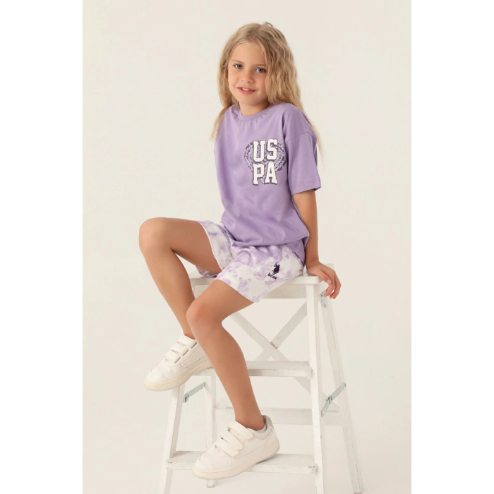 KIZ ÇOCUK ŞORT TAKIM - LAVANTA