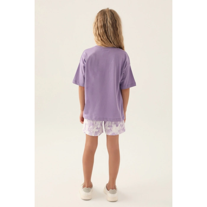 KIZ ÇOCUK ŞORT TAKIM - LAVANTA