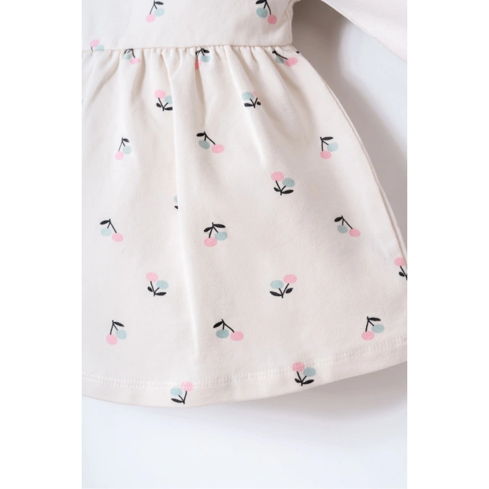 U.S.POLO ASSN. KIZ BEBEK ELBİSE - EKRU