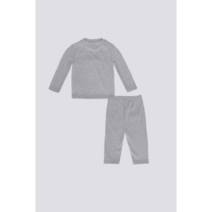 ERKEK BEBEK UZUN KOL 2Lİ TAKIM - GRİ MELANJ