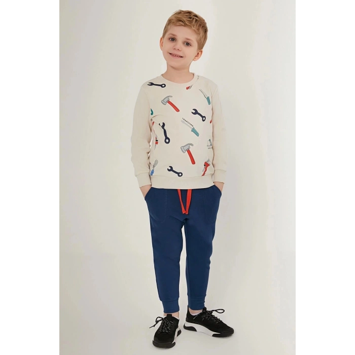 ERKEK ÇOCUK EŞOFMAN TAKIM - BEJ