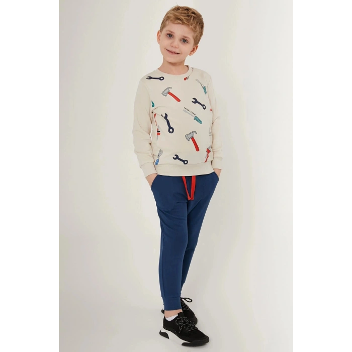 ERKEK ÇOCUK EŞOFMAN TAKIM - BEJ