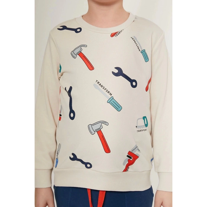 ERKEK ÇOCUK EŞOFMAN TAKIM - BEJ