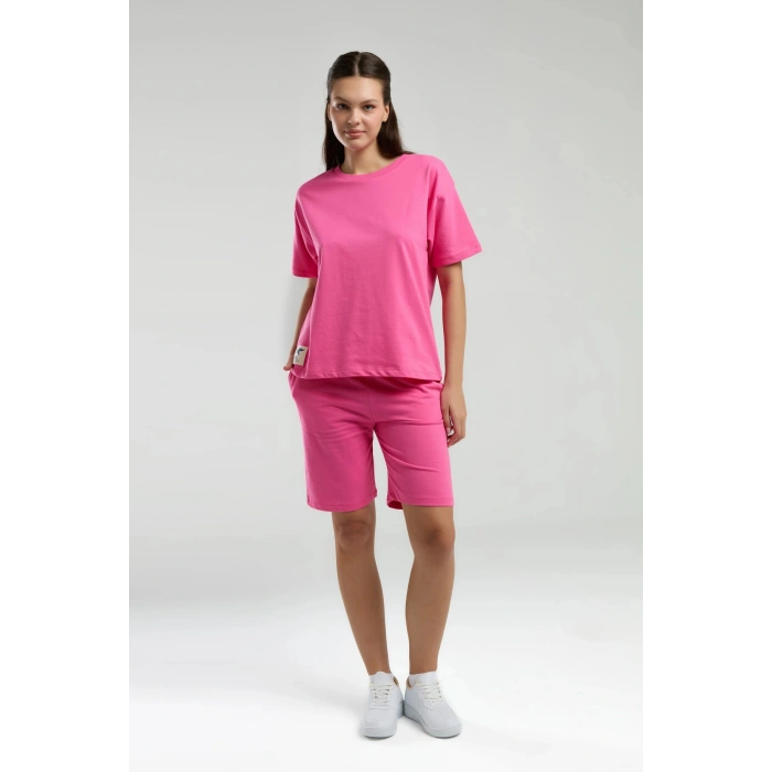 ANNE KIZ BERMUDA TAKIM - AÇIK FUŞYA
