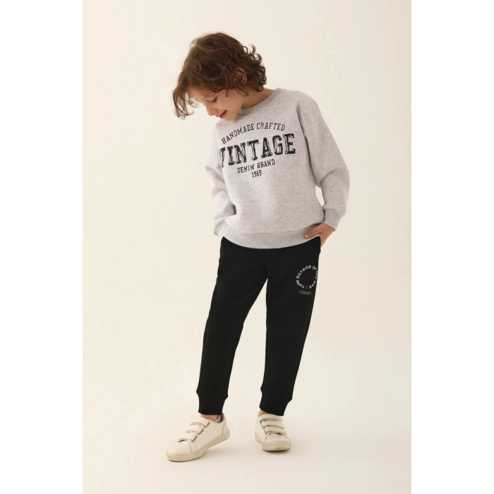 ERKEK ÇOCUK EŞOFMAN TAKIM - KAR MELANJ