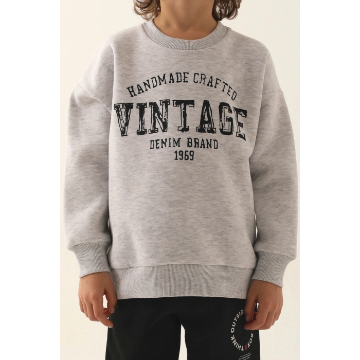 ERKEK ÇOCUK EŞOFMAN TAKIM - KAR MELANJ