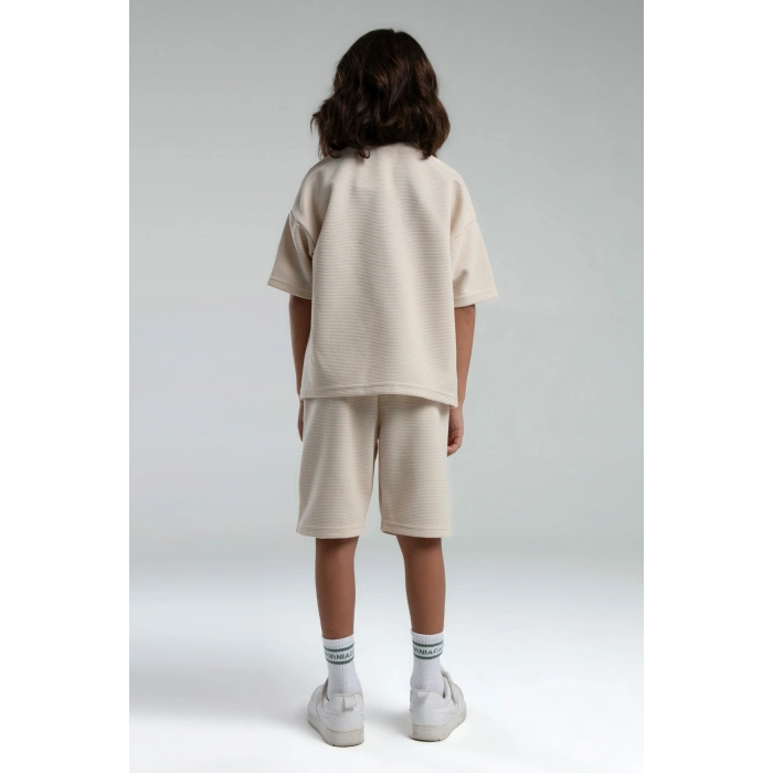 ERKEK ÇOCUK BERMUDA TAKIM - BEJ