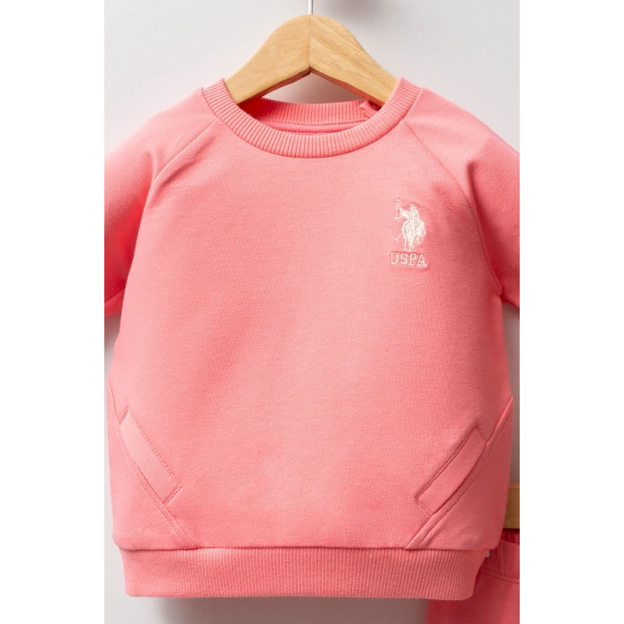 U.S.POLO ASSN KIZ BEBEK TAKIMI - NEON PEMBE