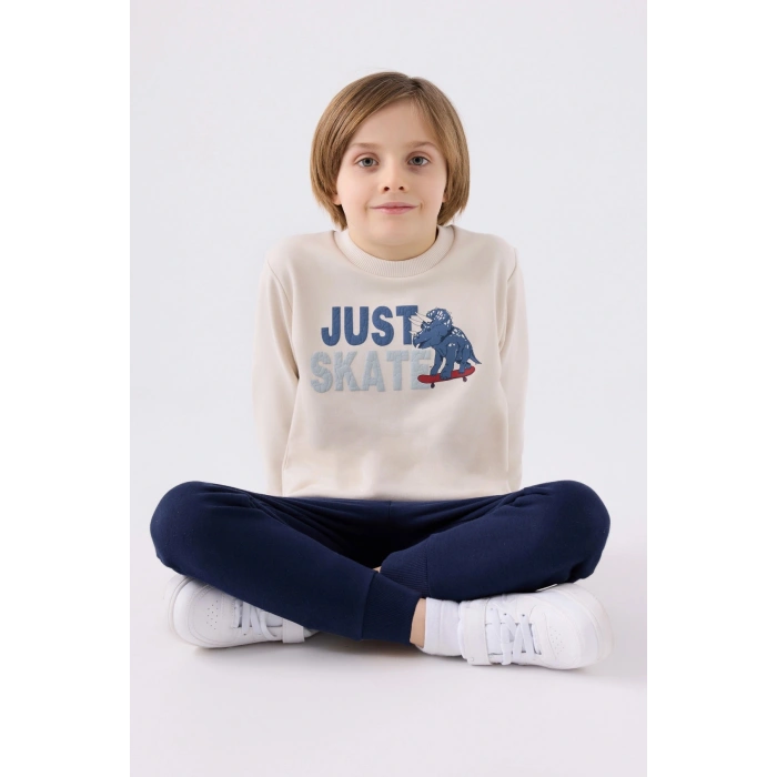 ERKEK ÇOCUK EŞOFMAN TAKIM - BEJ