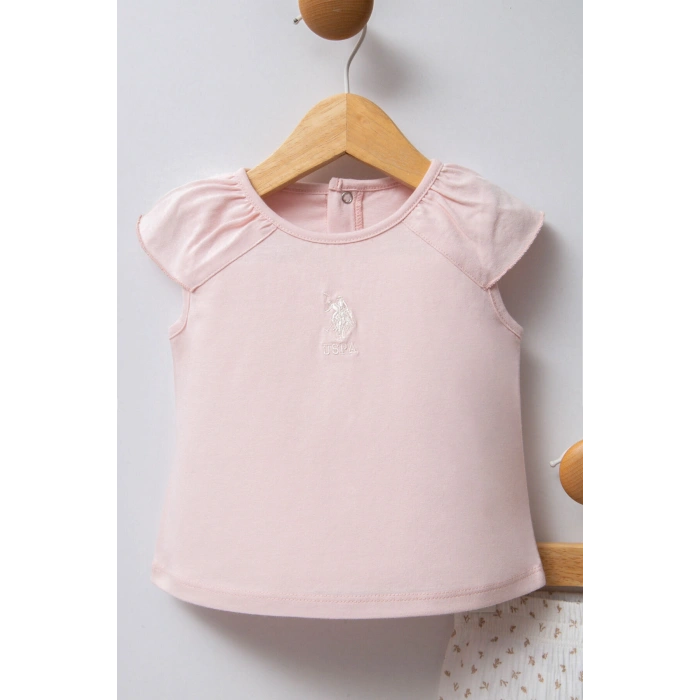 U.S.POLO ASSN. KIZ BEBEK 2Lİ TAKIM - PUDRA