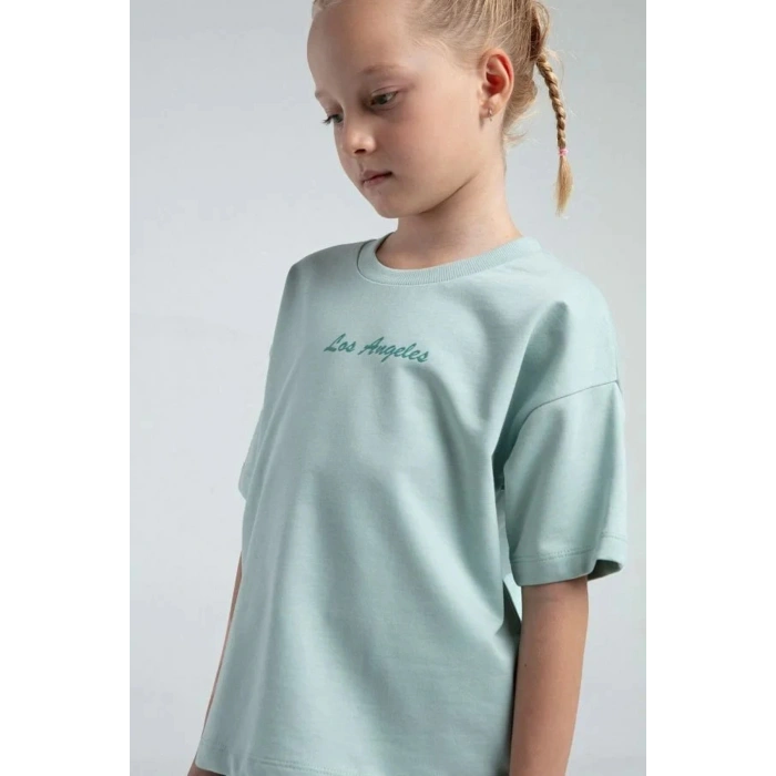 KIZ ÇOCUK BERMUDA TAKIM - SU YEŞİLİ