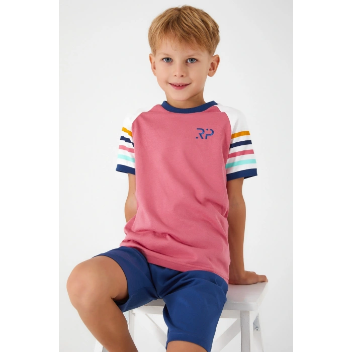 ERKEK ÇOCUK BERMUDA TAKIM - KIZIL PEMBE