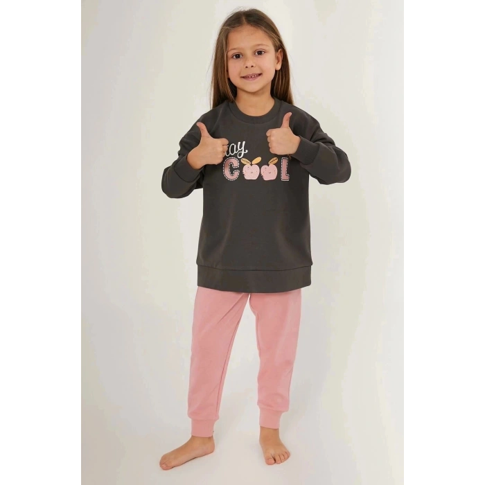 KIZ ÇOCUK EŞOFMAN TAKIM - ANTRASİT