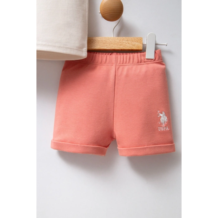 U.S.POLO ASSN. KIZ BEBEK 2Lİ TAKIM - EKRU