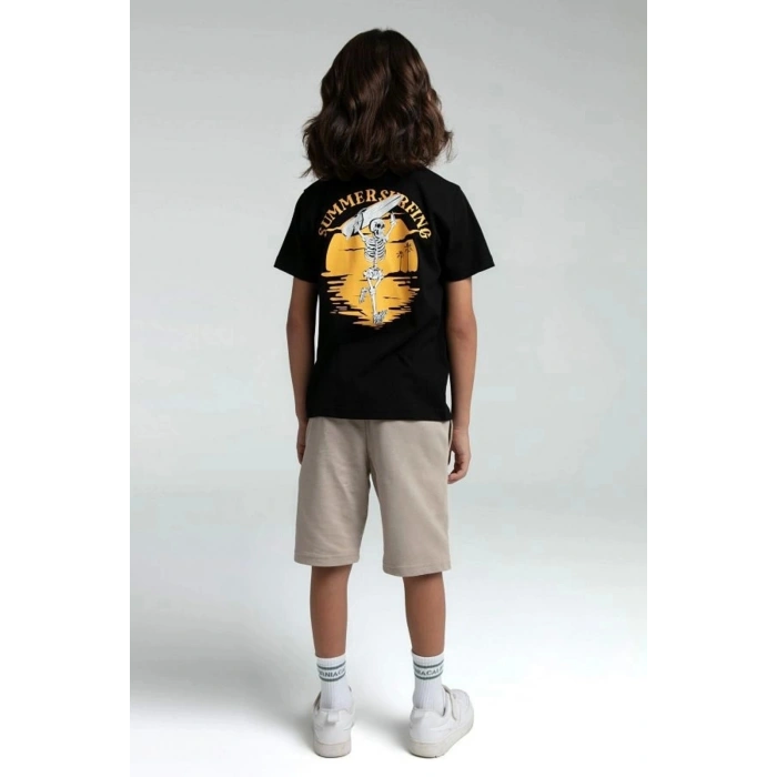 ERKEK ÇOCUK BERMUDA TAKIM - siyah