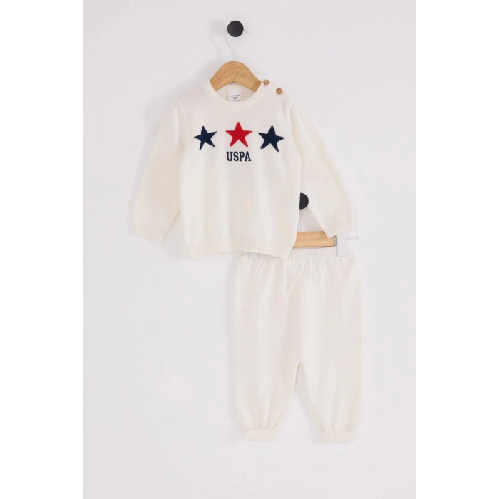 U.S.POLO ERKEK BEBEK TRİKO 2Lİ TAKIM - EKRU