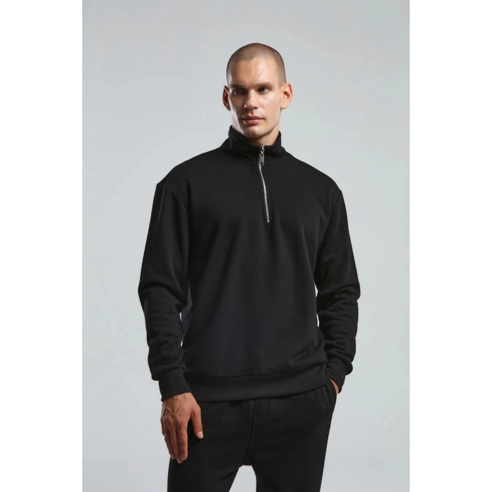 Benmanaj Erkek Antrasit Sweatshirt - SİYAH