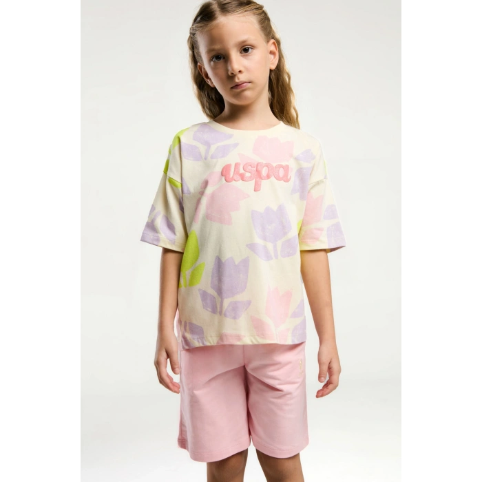 KIZ GARSON BERMUDA TAKIM - LİMON